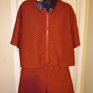 SHEIN Rust Honeycomb sleeping ware